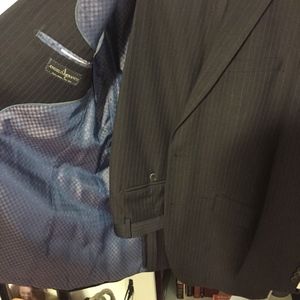 Angelo Di franco Brown Pin striped Men Suit, 40 R